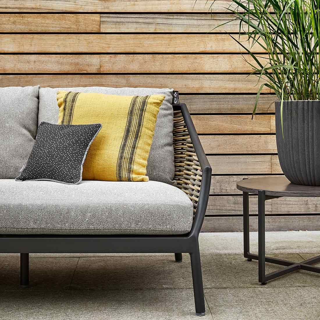 Apple Bee Milou Gartenloungesofa Aluminium/Polyrattan/Bee Wett