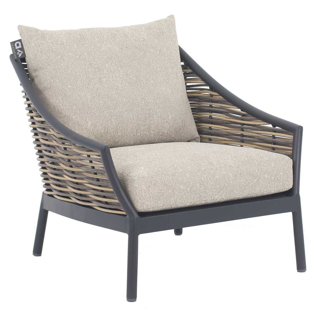 Apple Bee Milou Loungesessel Aluminium/Rope/Bee Wett