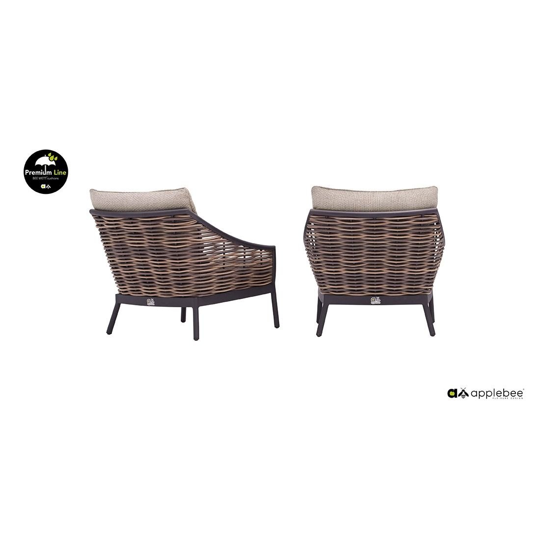 Apple Bee Milou Loungesessel Aluminium/Rope/Bee Wett