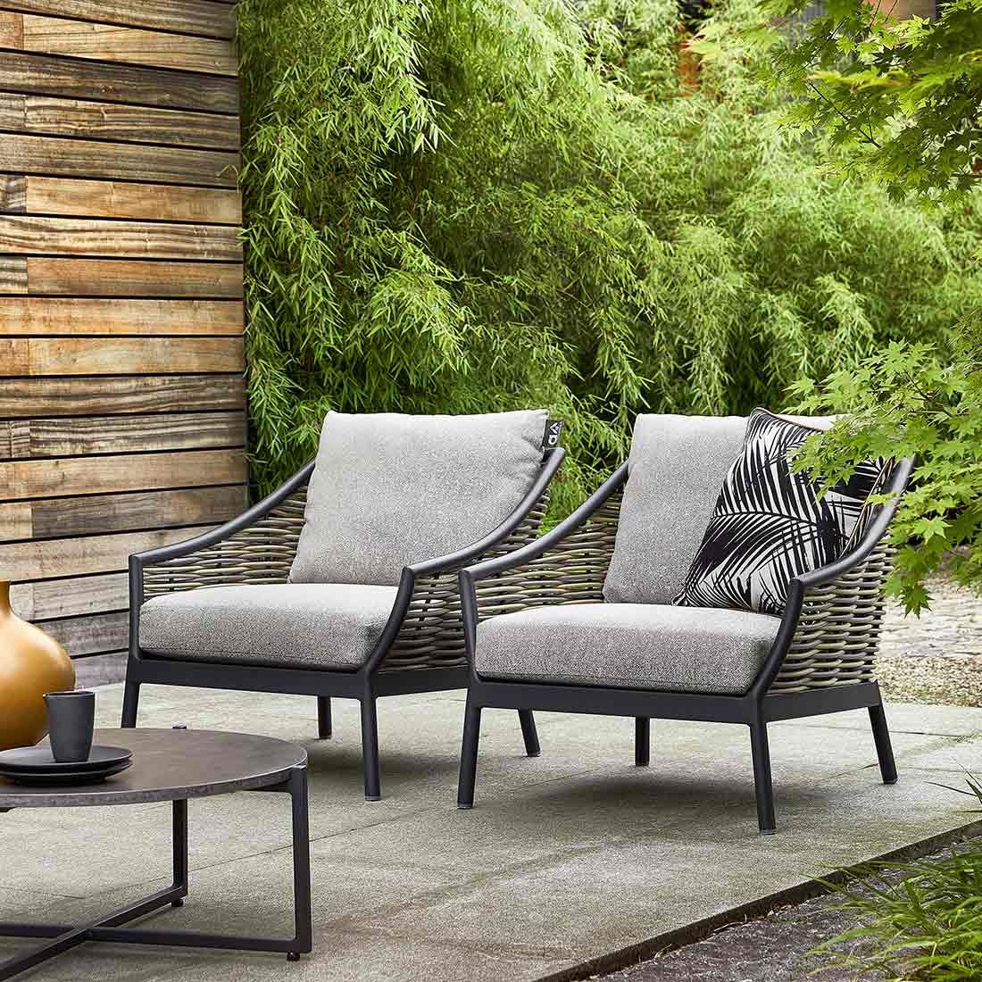Apple Bee Milou Loungesessel Aluminium/Rope/Bee Wett