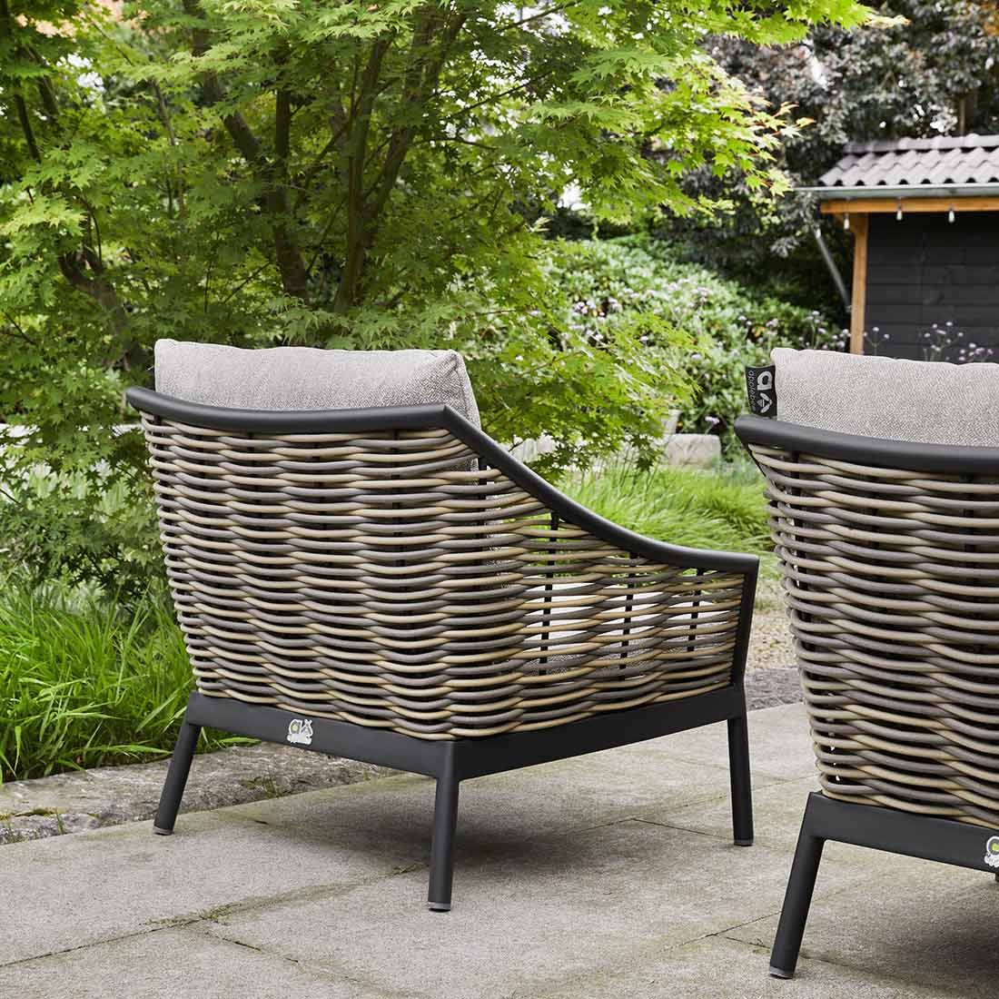 Apple Bee Milou Loungesessel Aluminium/Rope/Bee Wett