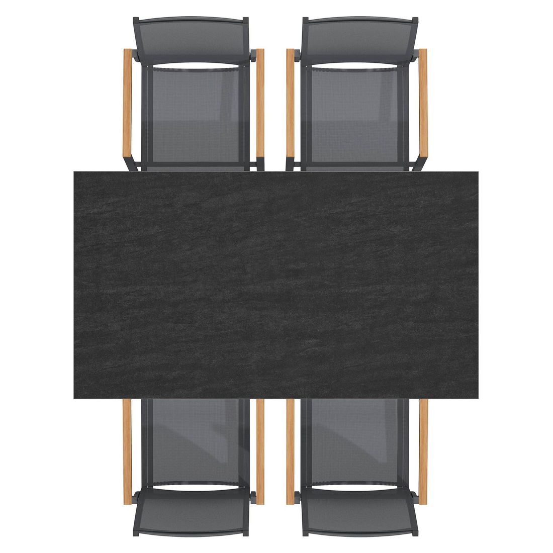 OUTLIV. Kobe Gartenmöbel-Set M (4 Plätze) Tisch 160x90cm