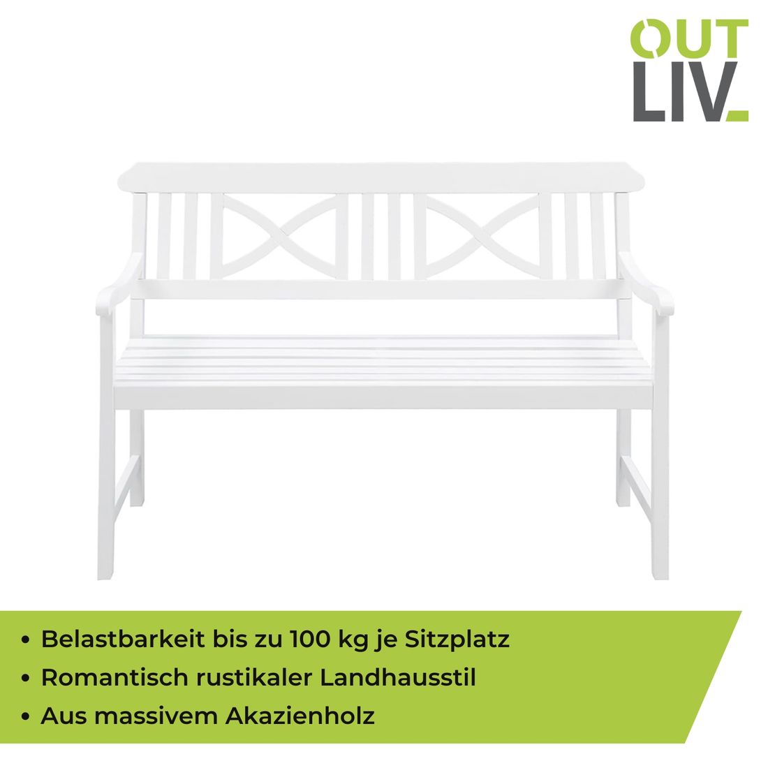 OUTLIV. Landhaus Gartenbank Akazie