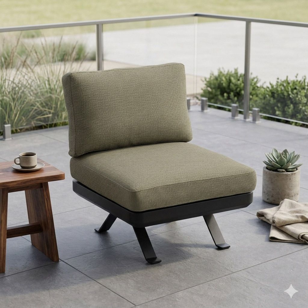Zebra Sky Loungesessel Aluminium/Sunproof