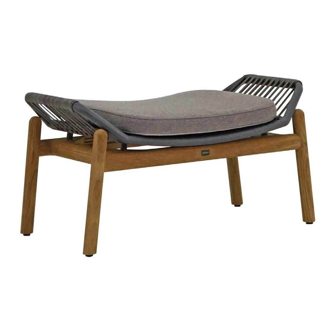 Zebra Pollux Loungesessel inkl. Hocker Teak/Rope Teak/Brown Brushed