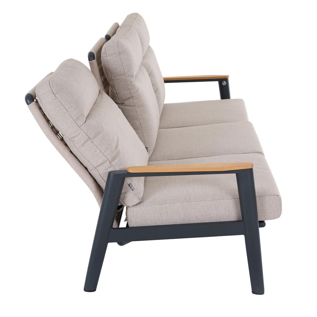Siena Garden Cortina Gartenloungesofa verstellbar Aluminium/Rope/Polypropylen