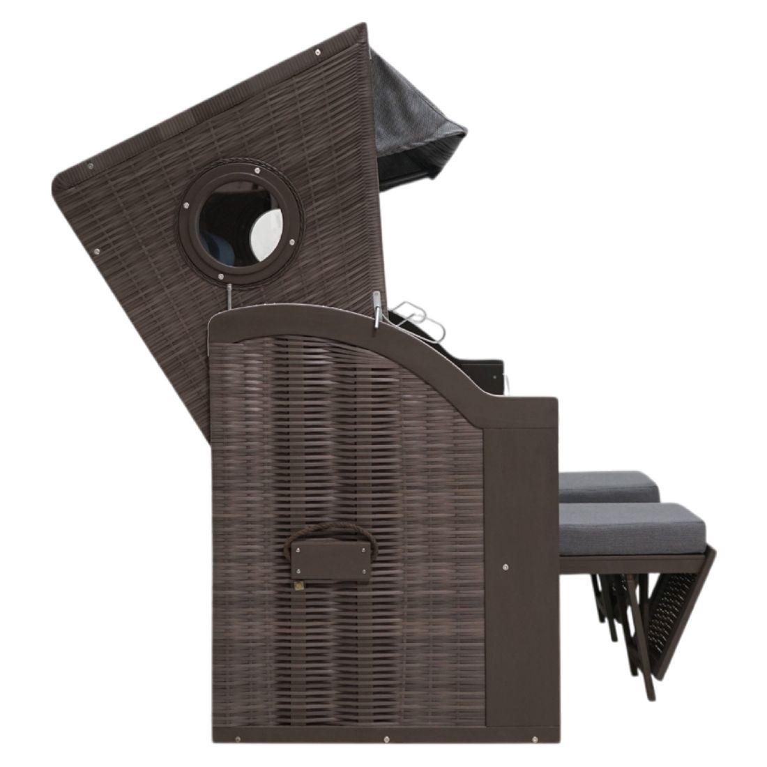 deVries Pure Wave XL Strandkorb Geflecht/Pinie Des. 486