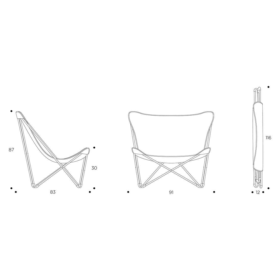 Lafuma Pop Up XL Liegestuhl Stahl/Airlon