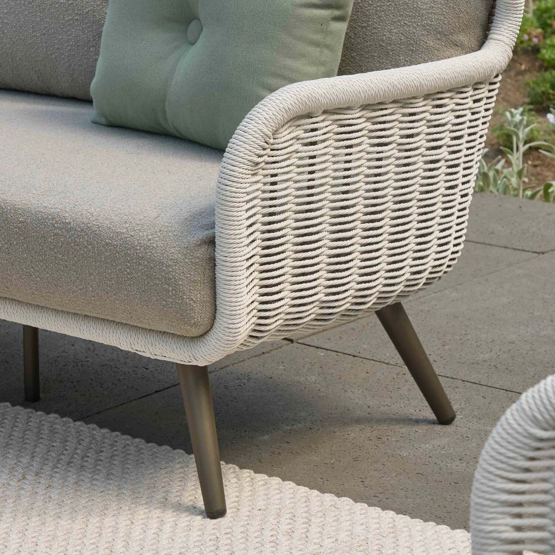 Apple Bee Key Largo Gartenloungesofa Aluminium/Rope/Bee Wett