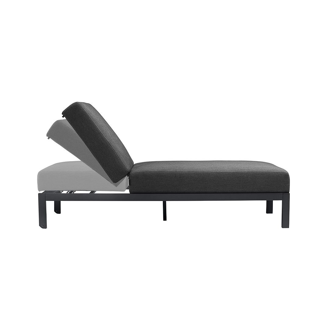 Kettler Pure Silver-Line Gartenliege verstellbar Aluminium/Sunbrella