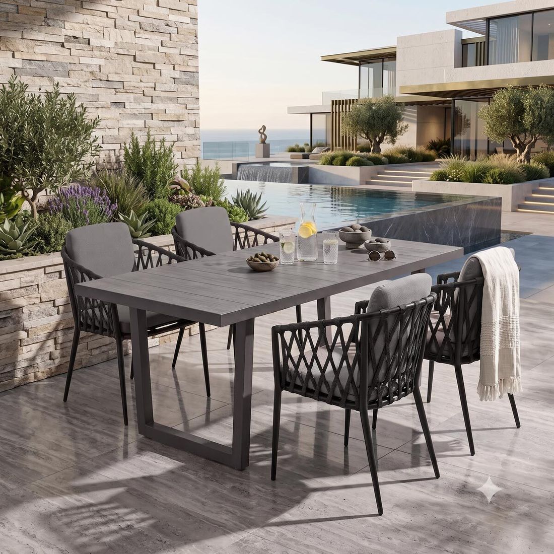 LC Garden Cairns Gartenmöbel-Set M (4 Plätze) Tisch 200x100cm