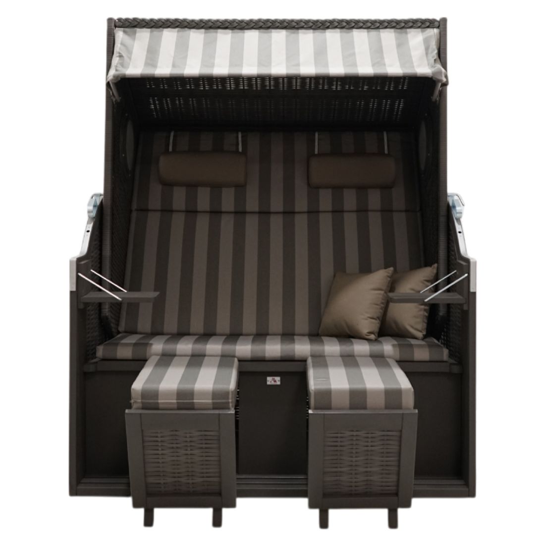 deVries Pure Wave XL Strandkorb Geflecht/Pinie Des. 481