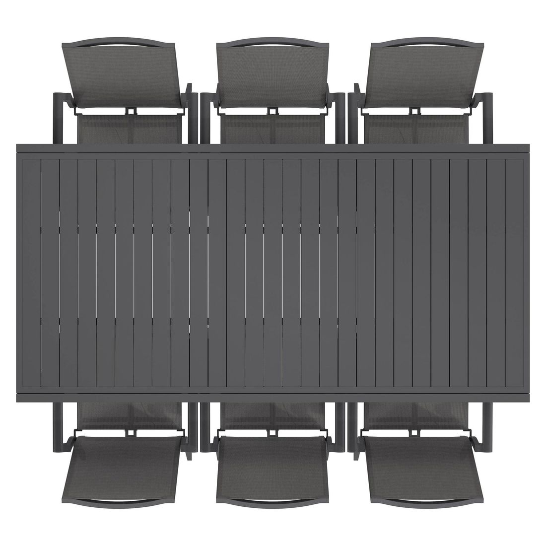 OUTLIV. Lucca Gartenmöbel-Set L (6 Plätze) Tisch 200/320x100,5cm