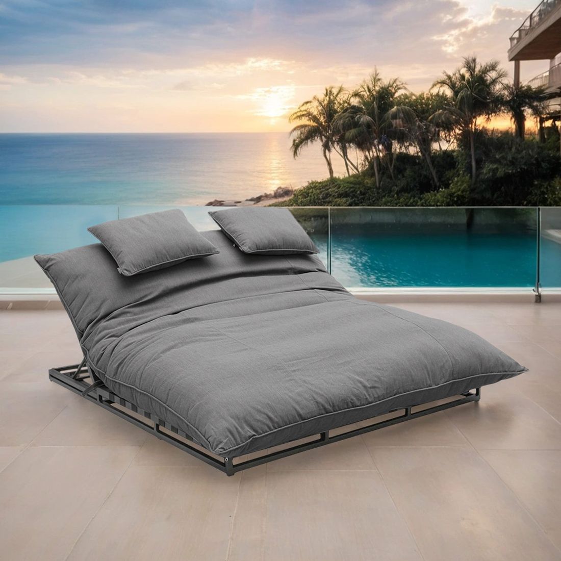 OUTLIV. Big Heaven Gartenliege Aluminium/Sunbrella