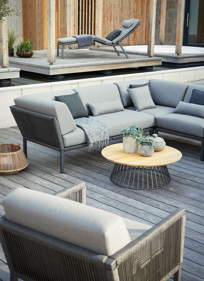Solpuri Club Loungesessel inkl. Hocker Aluminium/Rope/Acryl