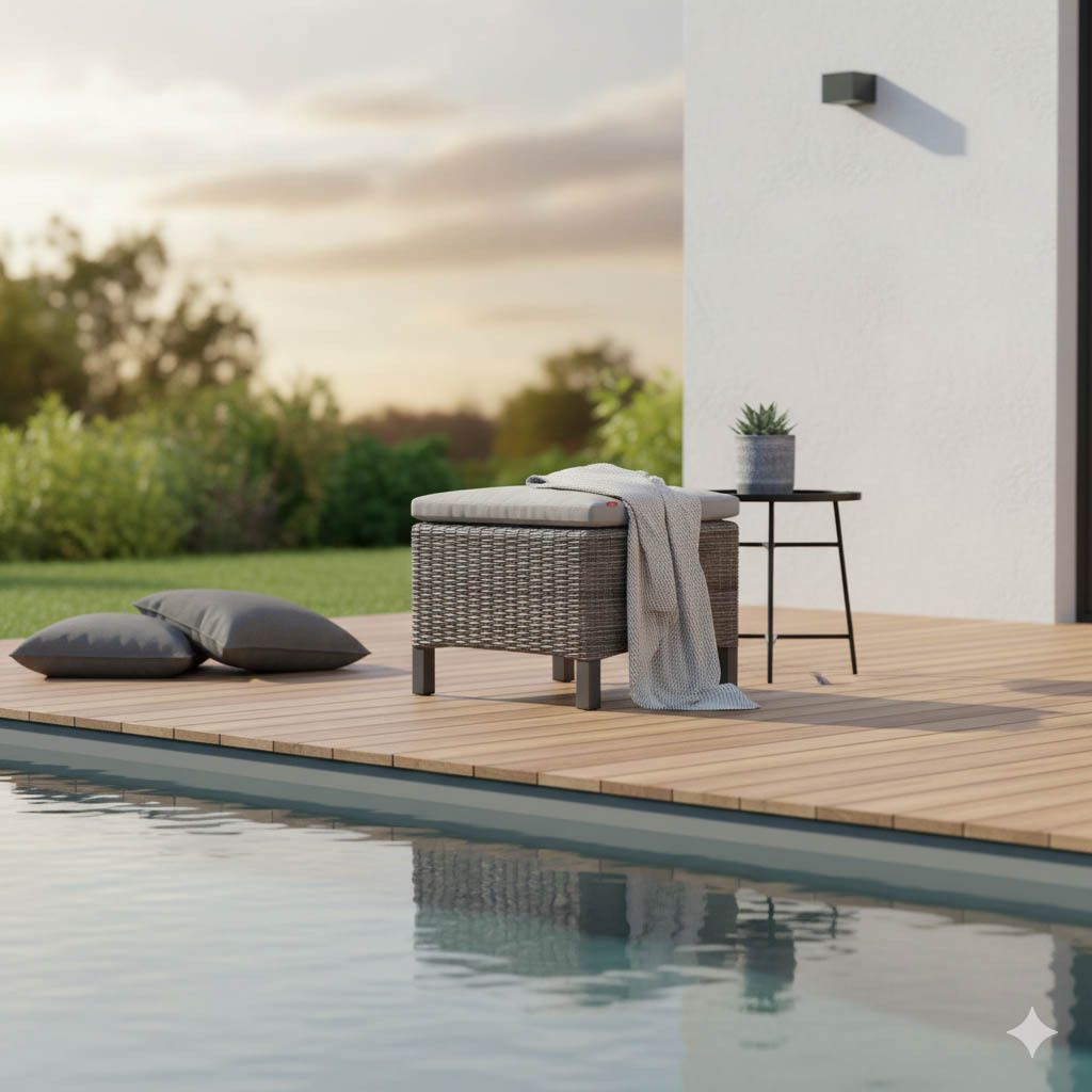 Siena Garden Corido Loungehocker Gardino-Geflecht/Polypropylen