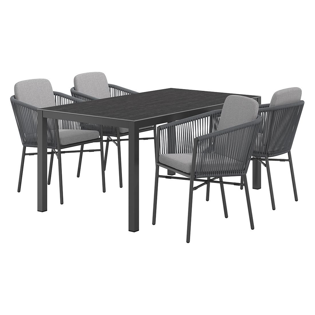 OUTLIV. Ohio Gartenmöbel-Set M (4 Plätze) Tisch 160x90cm
