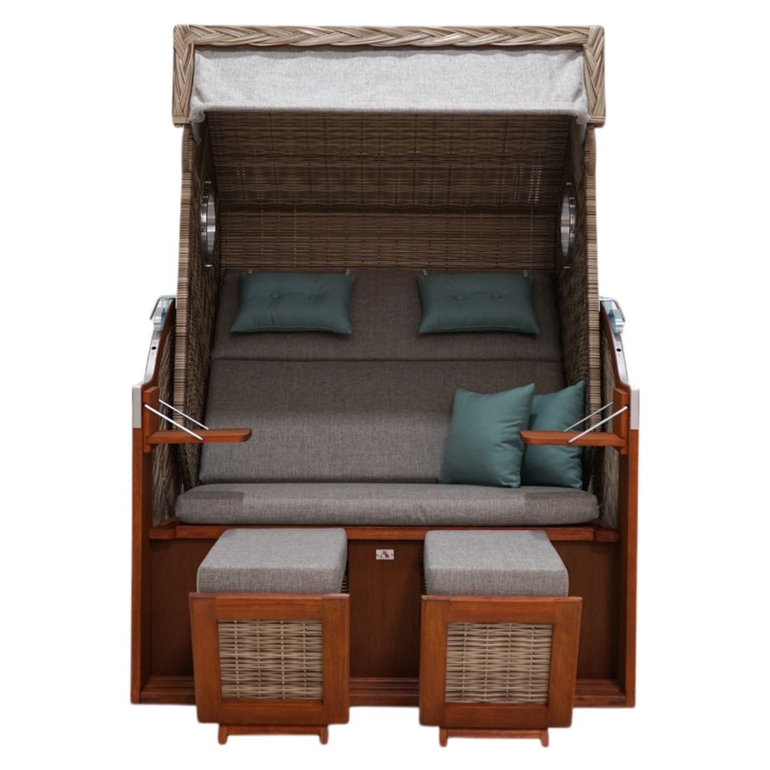deVries Pure Cliff XL Sun Strandkorb Geflecht/Pinie Des. 488