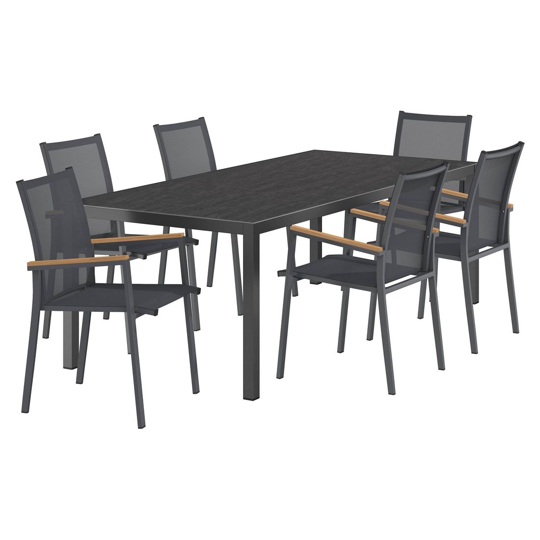 OUTLIV. Kobe Gartenmöbel-Set L (6 Plätze) Tisch 220x100cm