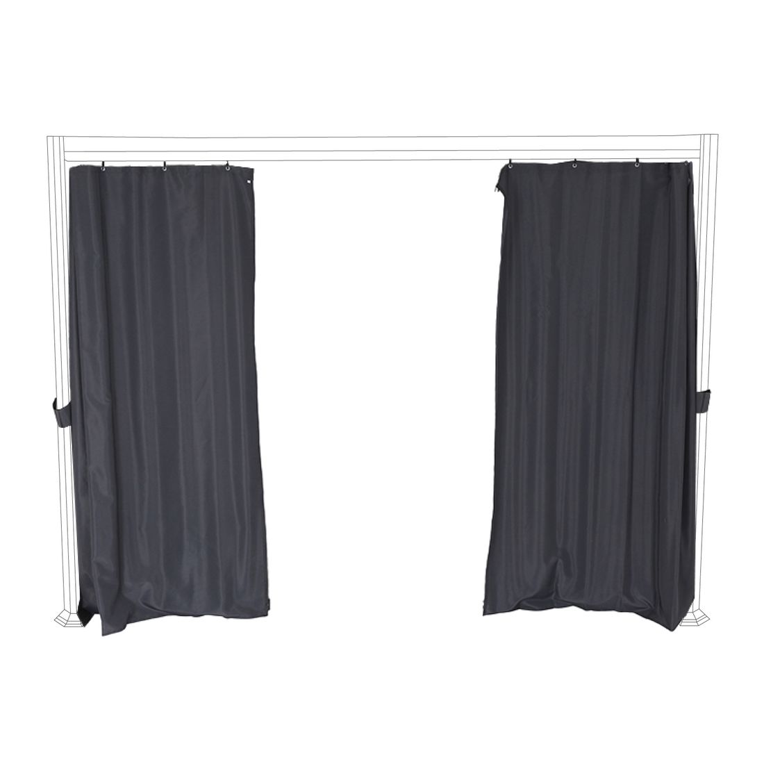 Siena Garden Florenz Seitenteile zu Gartenpergola Florenz 300x300cm Polyester