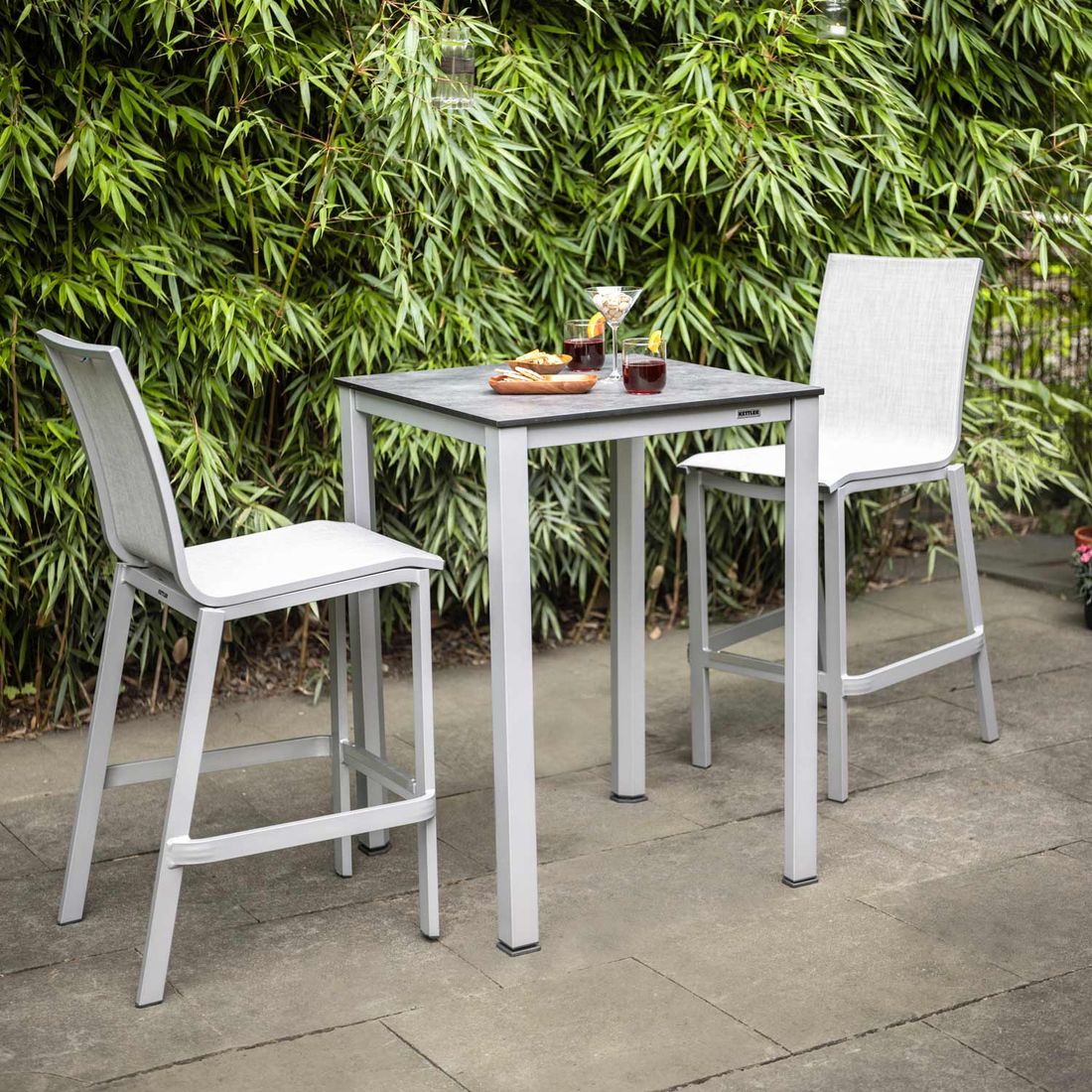 Kettler Rasmus Garten-Barstuhl Aluminium/Outdoorgewebe