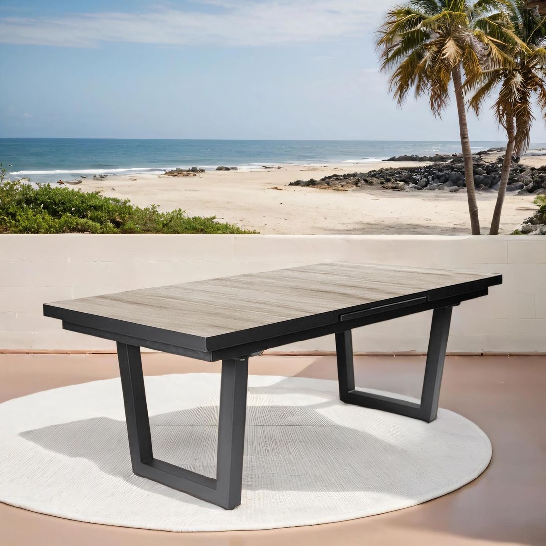 OUTLIV. Alice Ausziehtisch 200/260x100cm Aluminium/Keramik