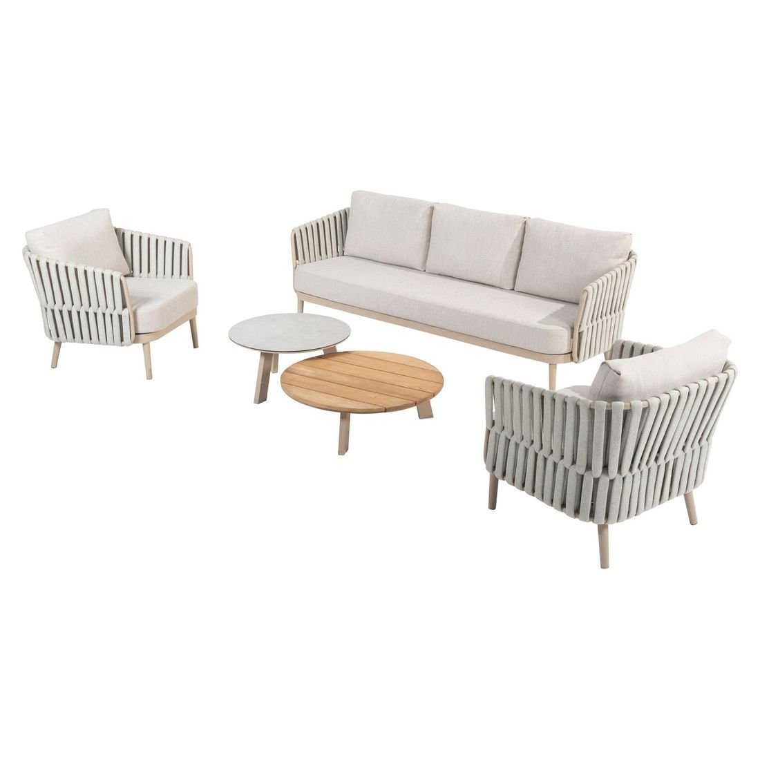 4Seasons Eva Loungeset inkl. Loungetisch Aluminium/Rope
