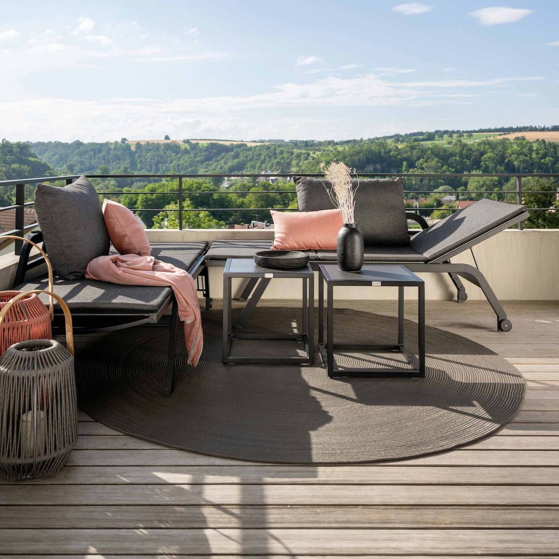 Stern Novi Ecklounge verstellbar inkl. Loungetisch Aluminium/Textilene