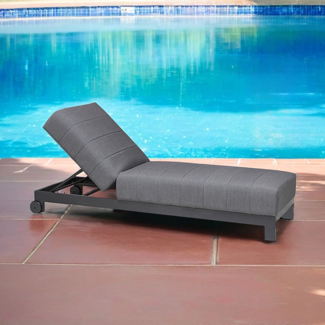 OUTLIV. Miami Gartenliege verstellbar Aluminium/Sunbrella