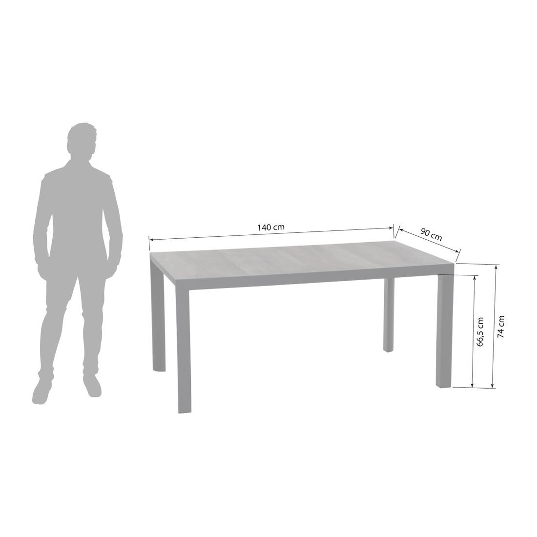 Siena Garden Velia Gartenmöbel-Set L (6 Plätze) Tisch 140x90cm