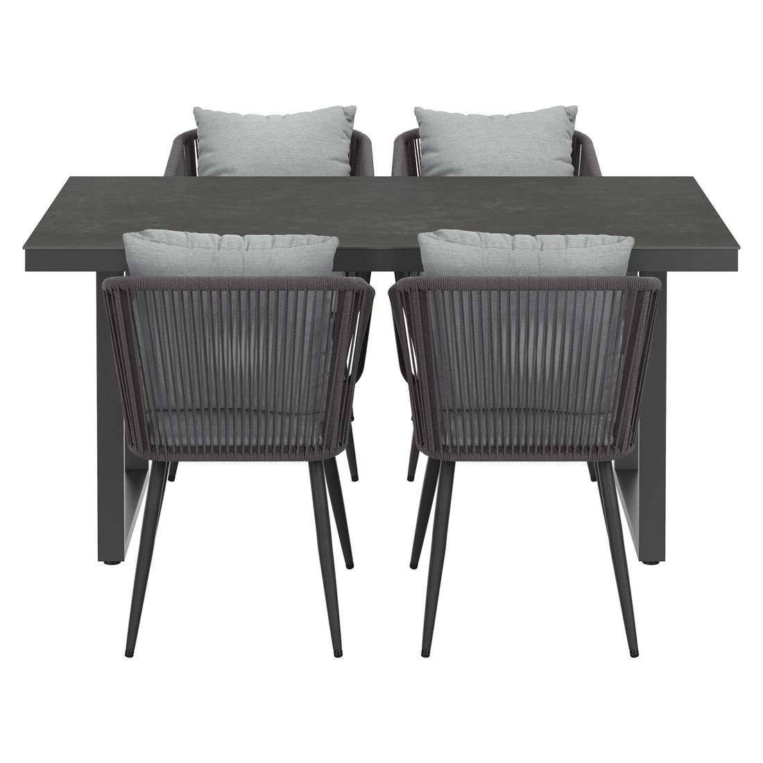 OUTLIV. Alex Gartenmöbel-Set M (4 Plätze) Tisch 160x90cm Kufe