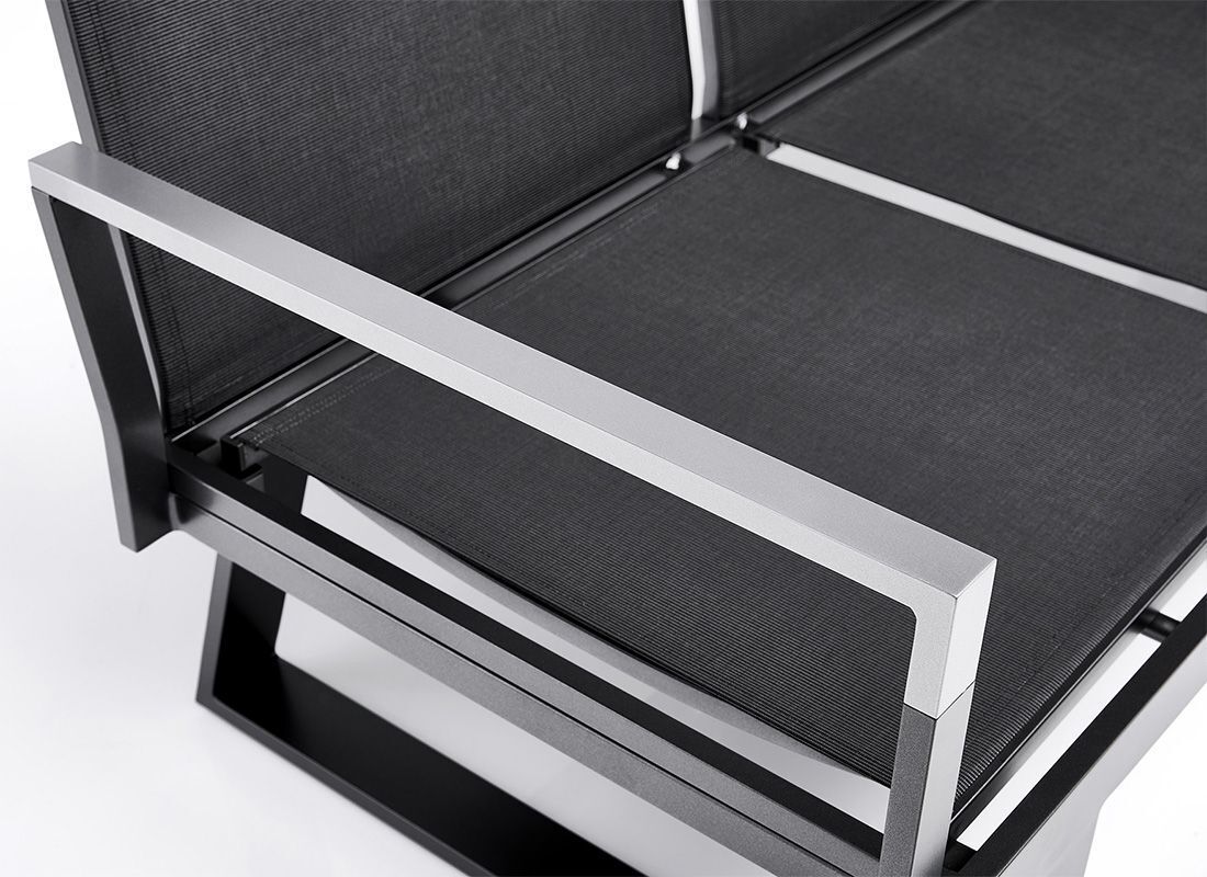 Kettler Rasmus Modular Gartenbank Aluminium/Outdoorgewebe