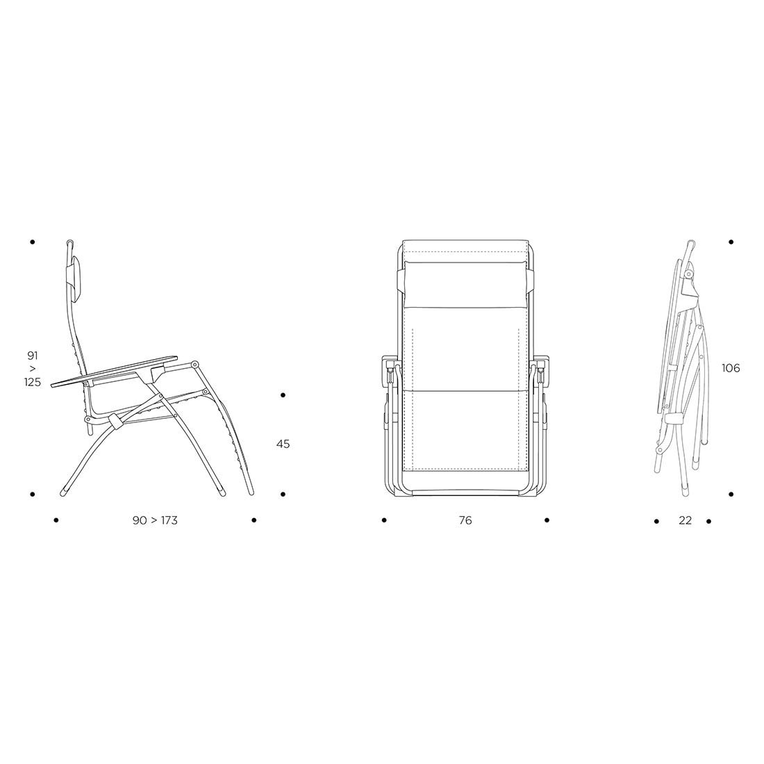 Lafuma Futura XL Relaxliege Stahl/Batyline Duo