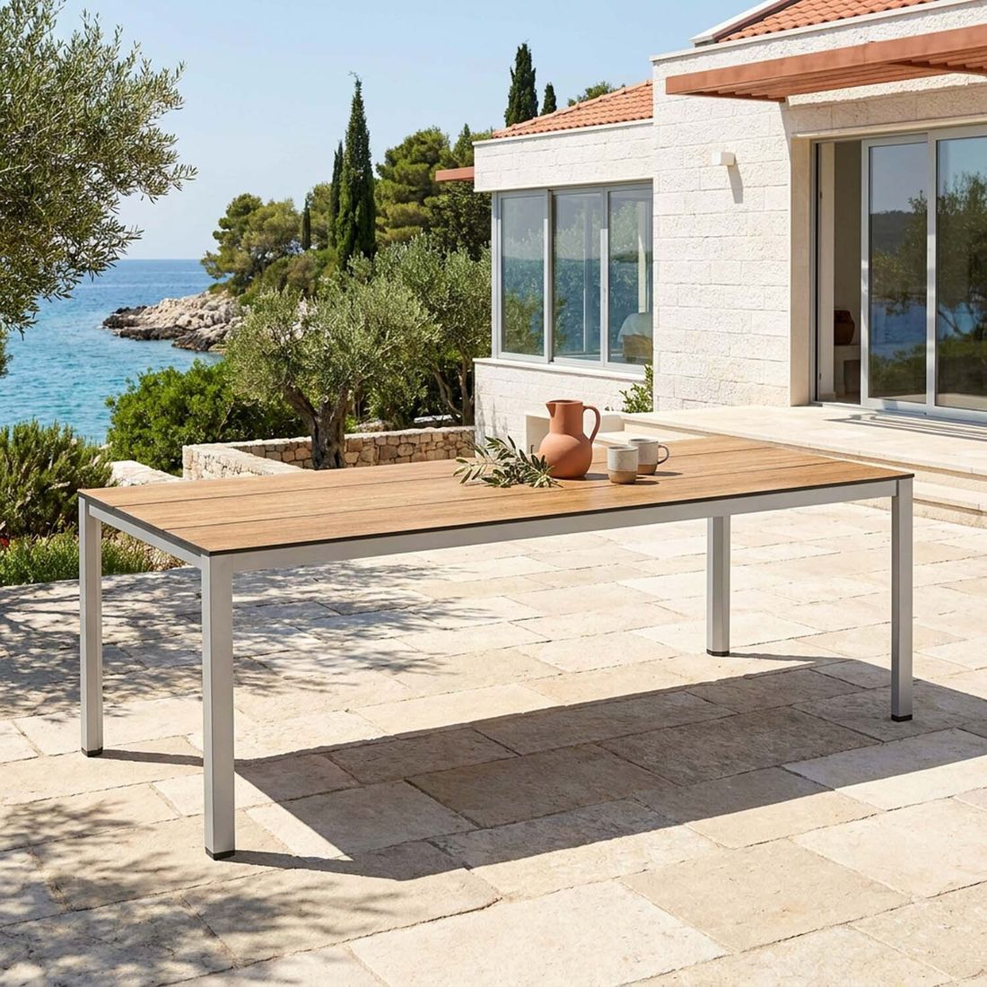Kettler Cubic Gartentisch 220x95cm Aluminium/HPL