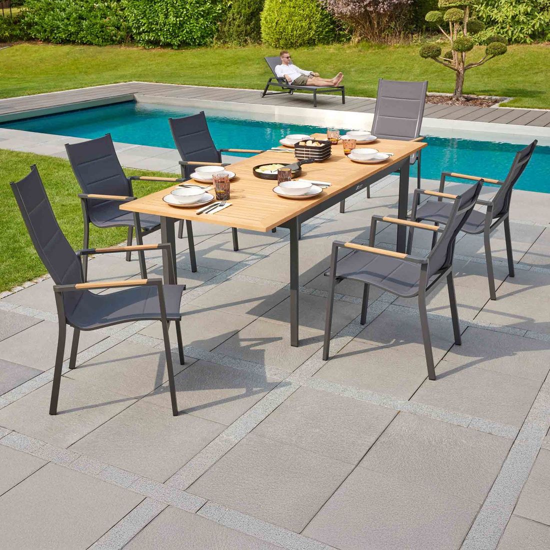 LC Garden Unicamo Stapelsessel Aluminium/Textilene