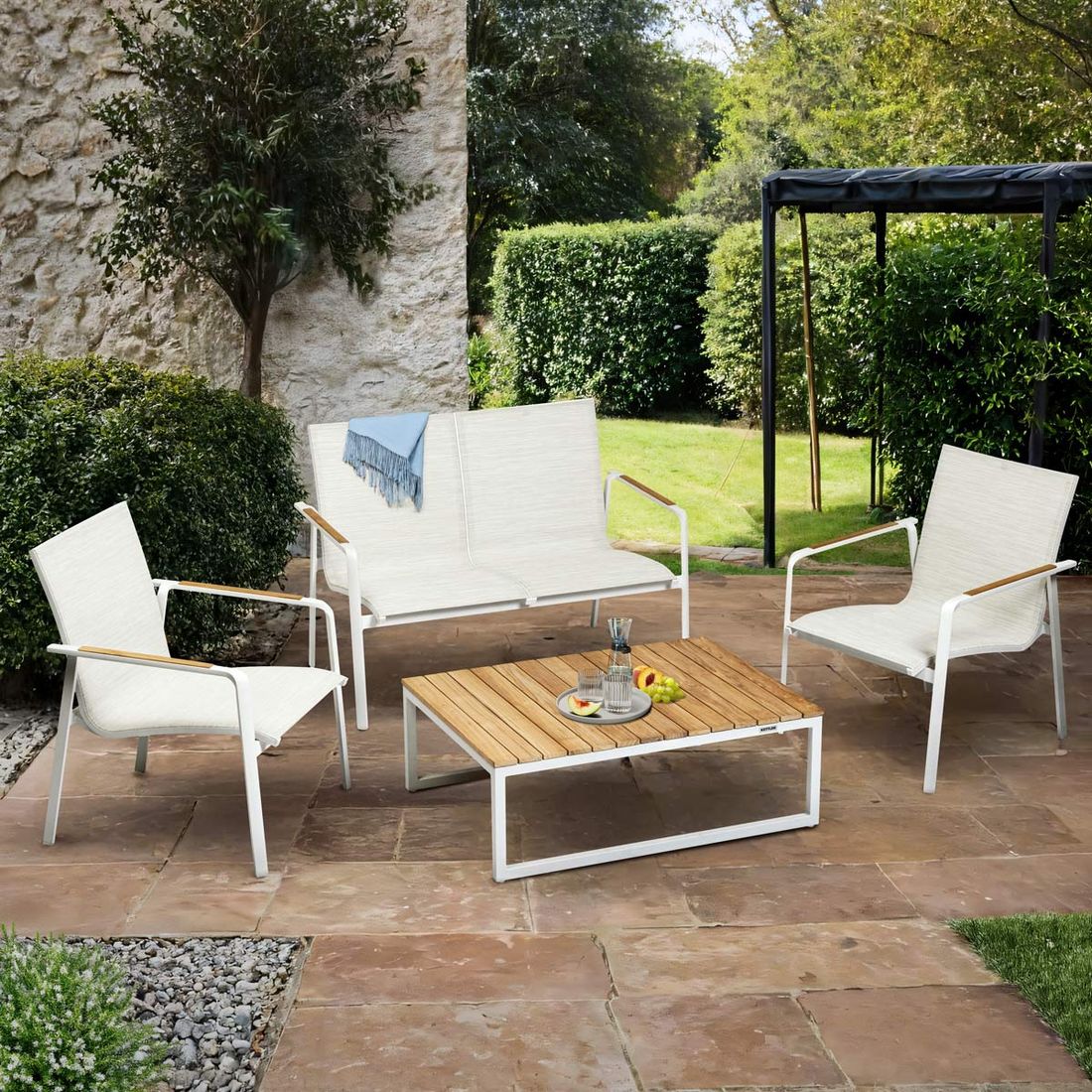 Kettler Diamond Loungeset inkl. Loungetisch Aluminium/Outdoorgewebe