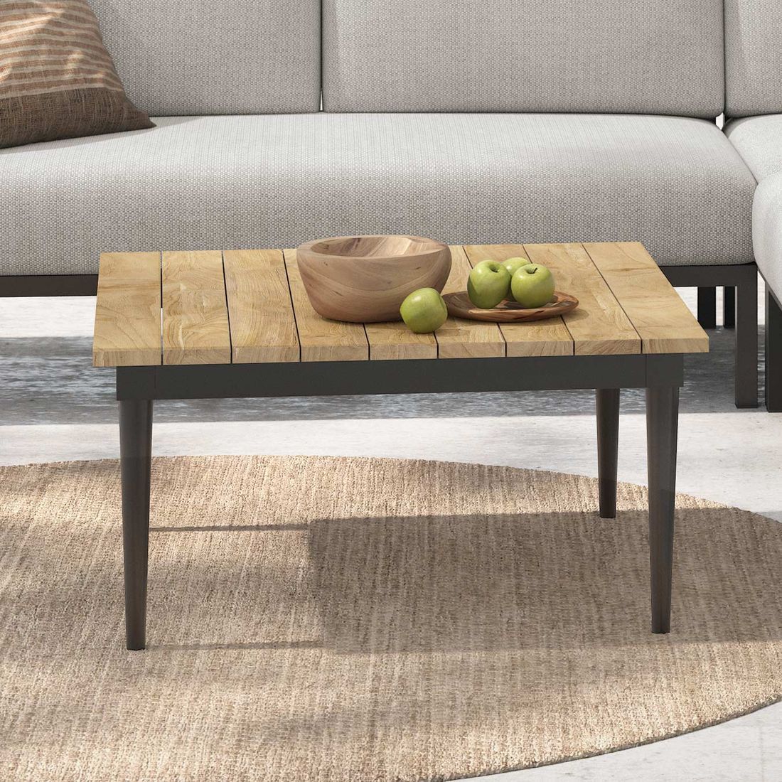 OUTLIV. Monet Loungetisch Aluminium/Teak