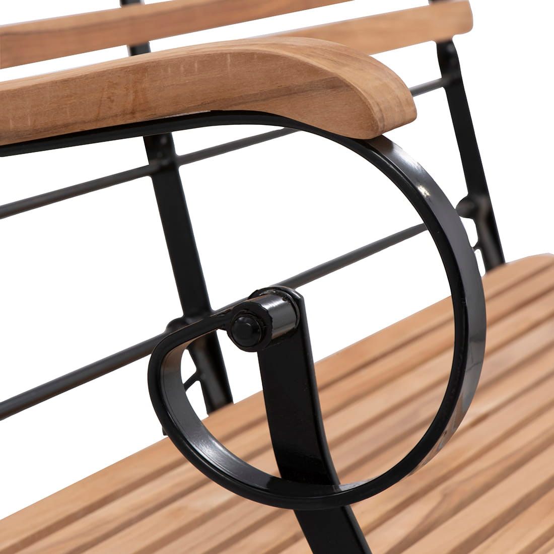 OUTLIV. Lindau Gartenbank Stahl/Teak