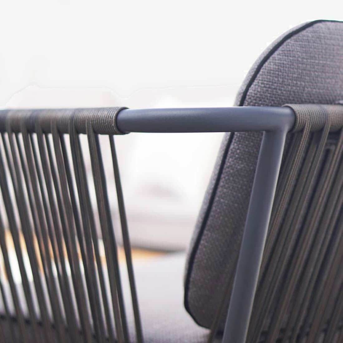 Zebra Pollux Loungesessel inkl. Hocker Teak/Rope Teak/Brown Brushed