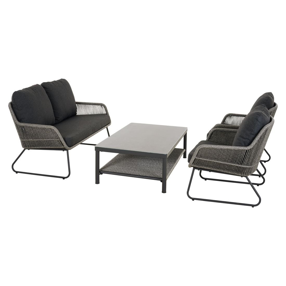 Siena Garden Kansas Loungebank Aluminium/Geflecht