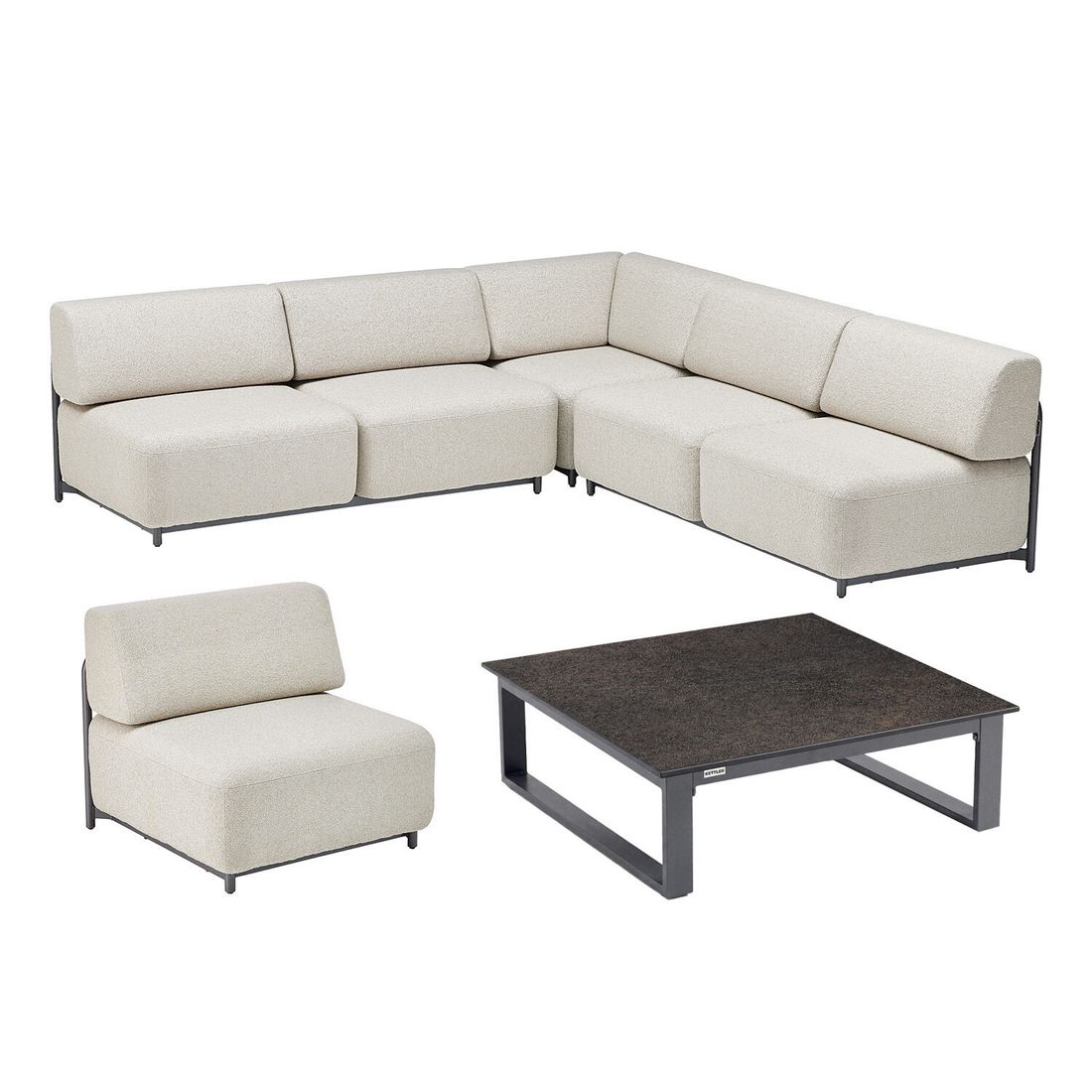 Kettler Tribe Ecklounge inkl. Loungetisch Aluminium/Polyester