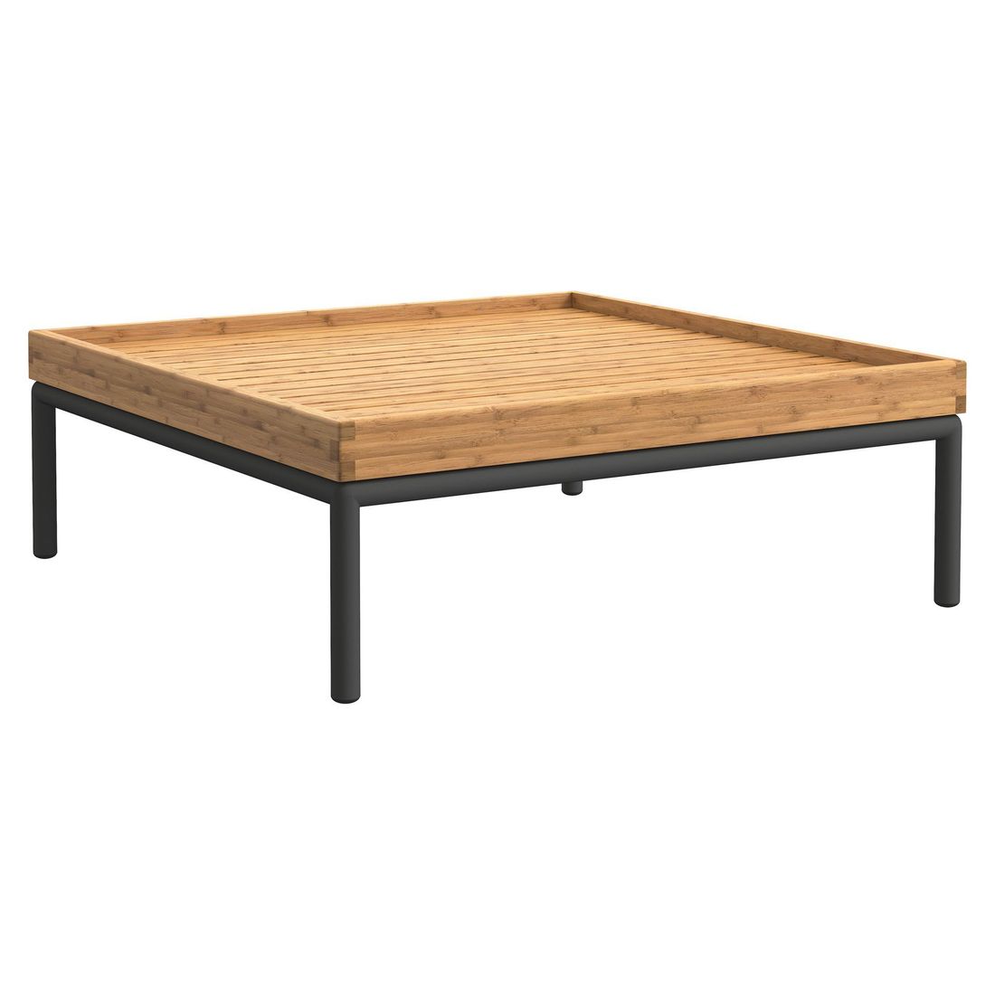 HOUE Level-Level 2 Loungetisch 81x81cm Aluminium/Bambus