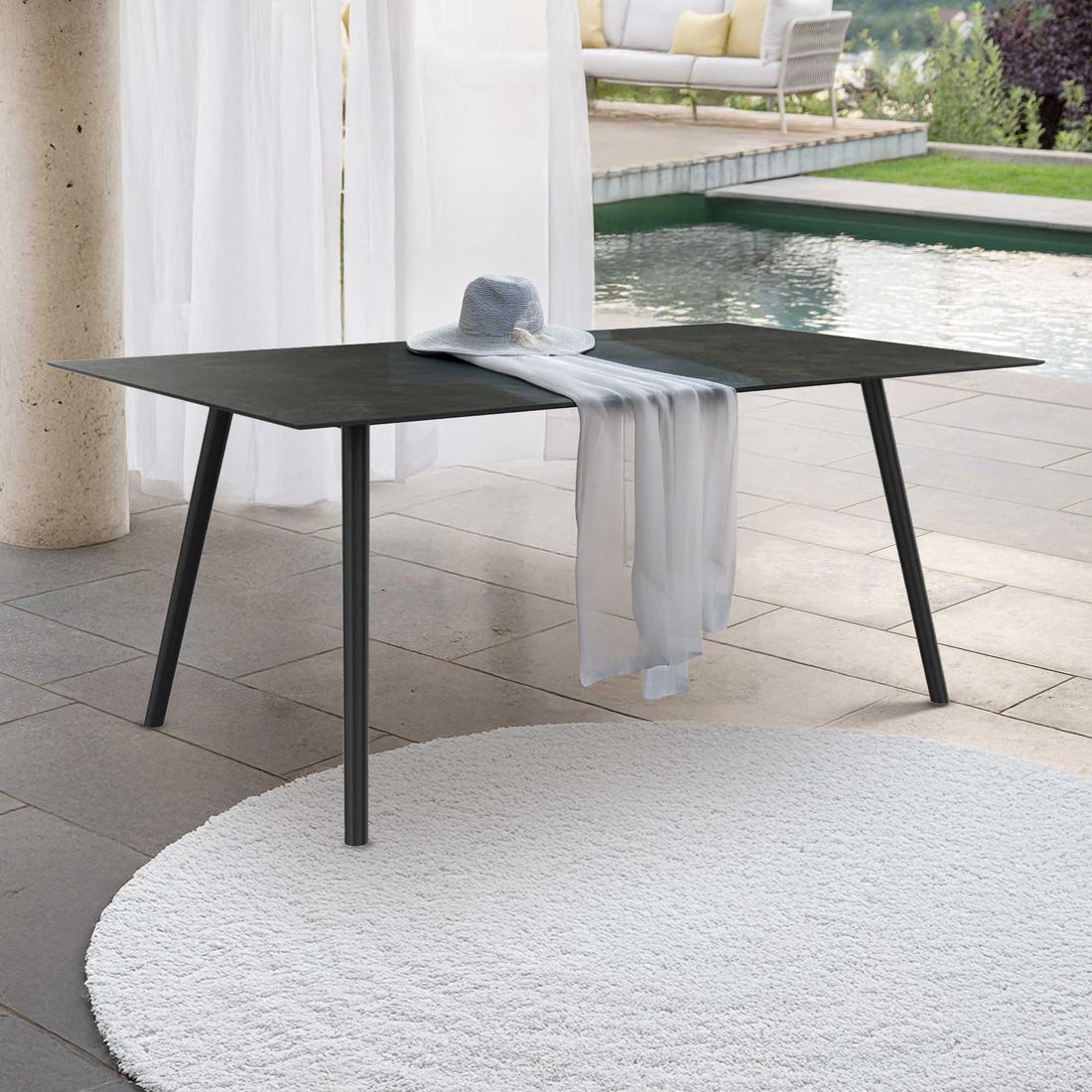 Stern Interno Gartentisch 180x100cm Aluminium/Silverstar 2.0