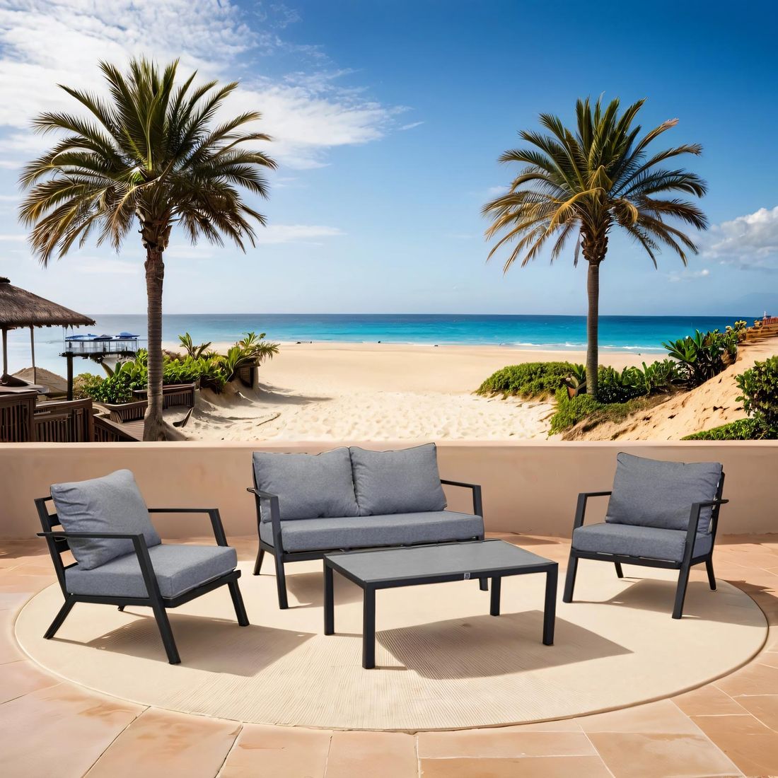 LC Garden Bondino Loungeset inkl. Loungetisch Aluminium/Kunstfaser