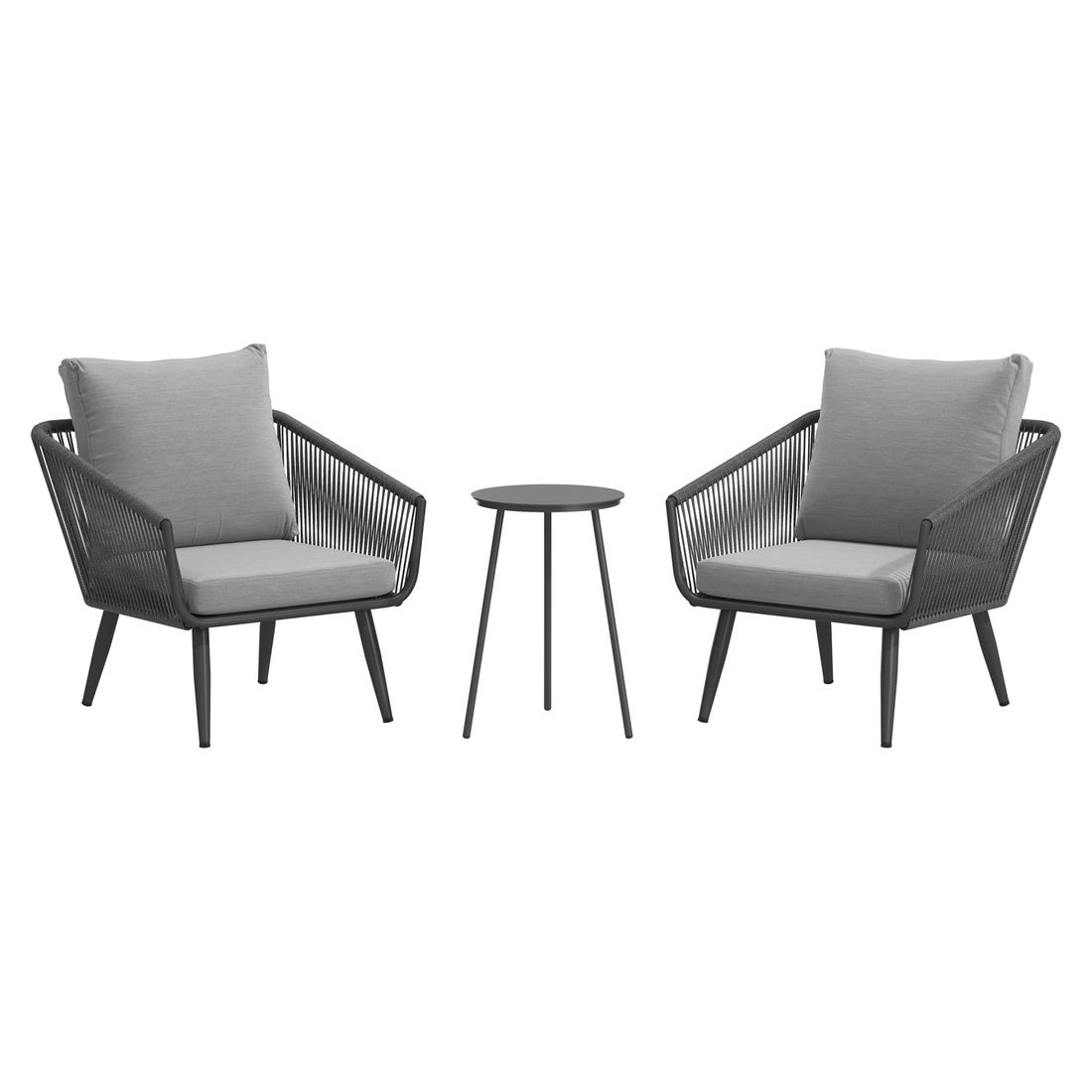 OUTLIV. Alex Loungeset inkl. Beistelltisch Aluminium/Rope/Olefin