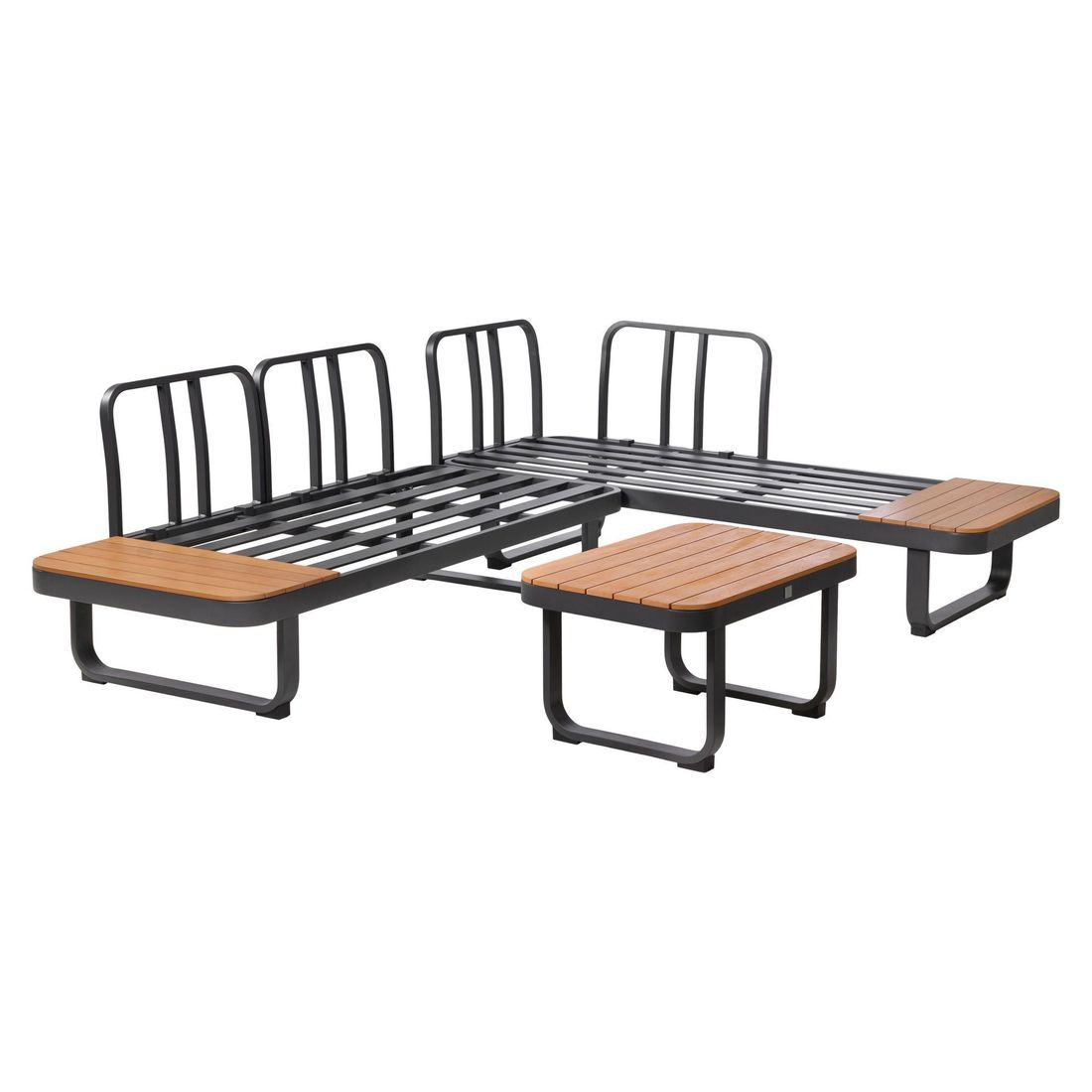 OUTLIV. Madagaskar Ecklounge Aluminium/Akazie/Polyester