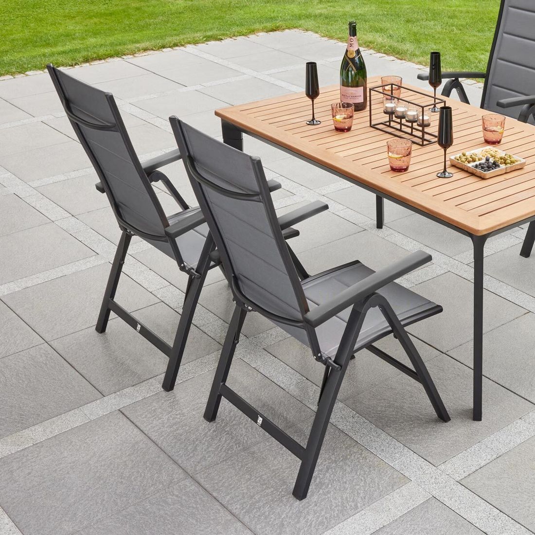 LC Garden Unicamo Klappsessel verstellbar Aluminium/Textilene