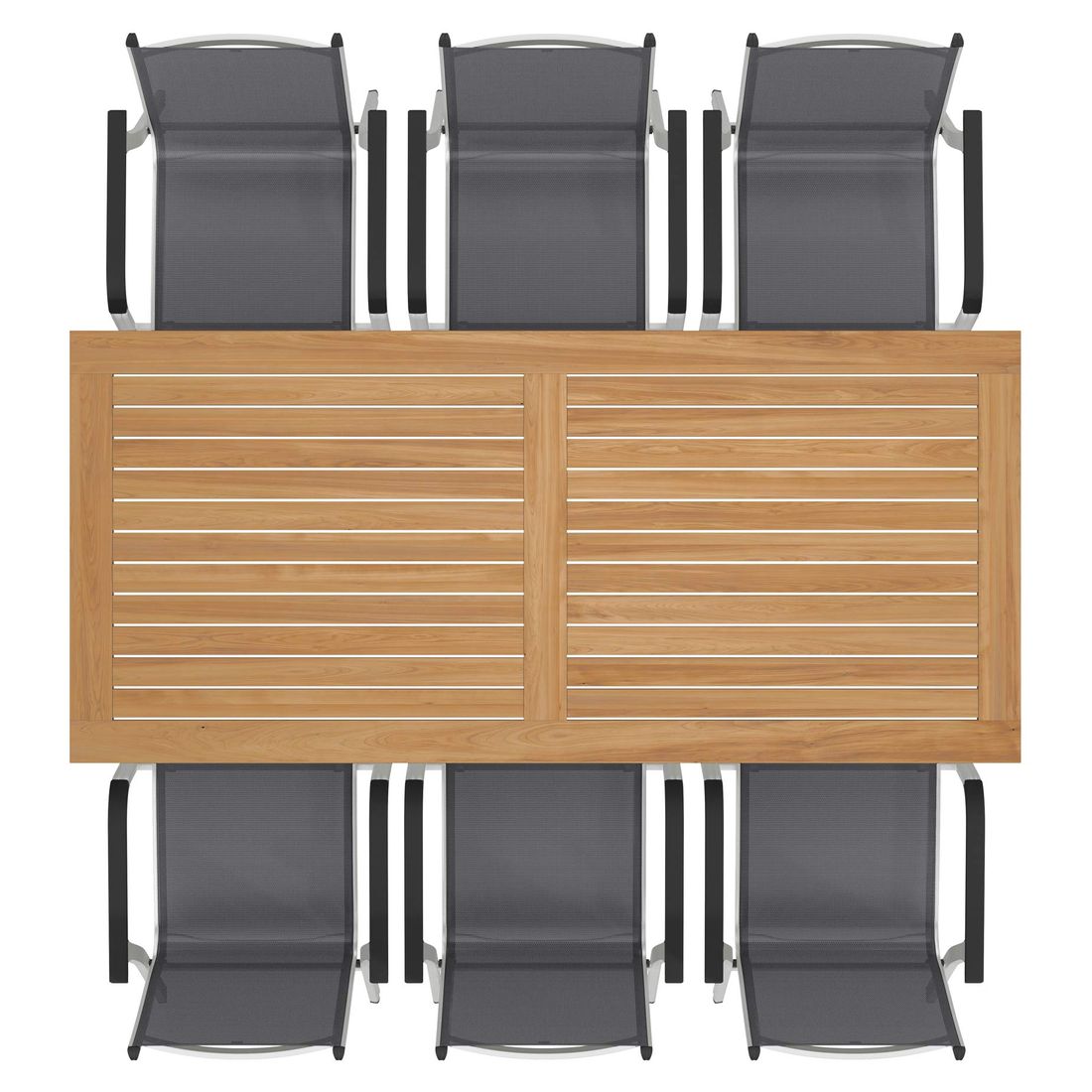 Kettler Basic Plus Gartenmöbel-Set 7-tlg. Tisch 220x100cm