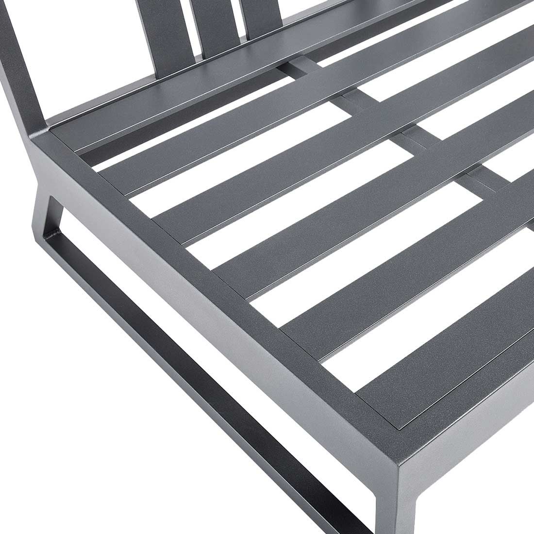Kettler Ocean Skid Platform Loungebank Aluminium/Agora