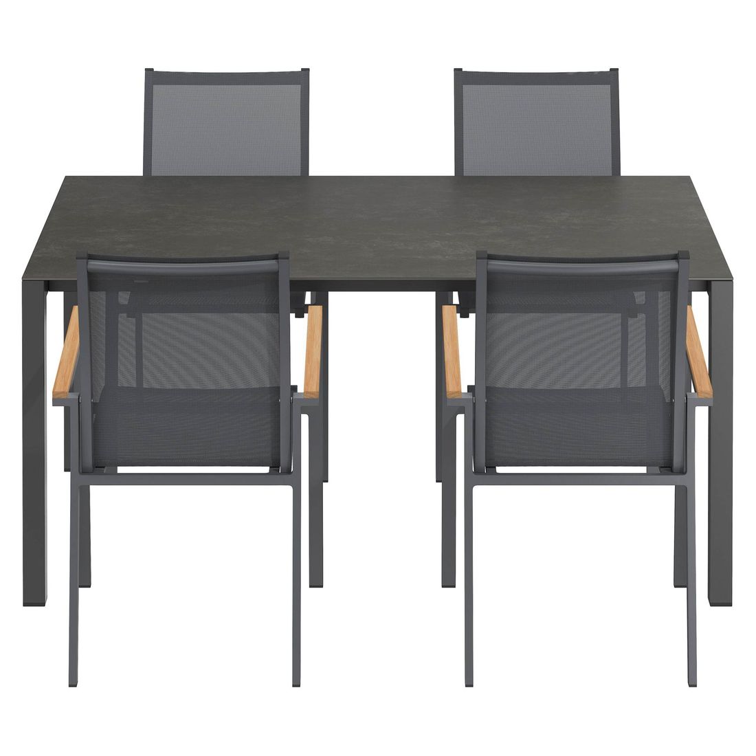OUTLIV. Kobe Gartenmöbel-Set M (4 Plätze) Tisch 160/217/267x92cm
